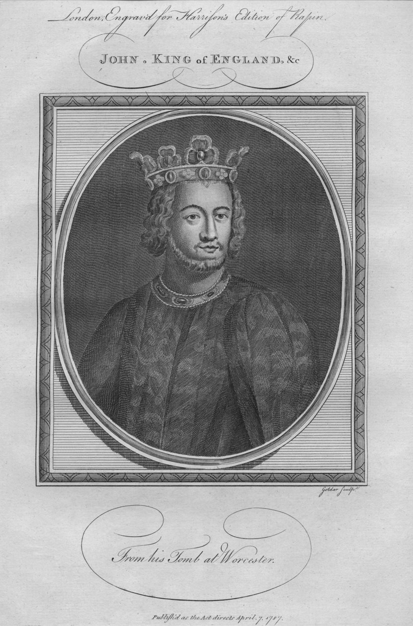 约翰国王，1787年。 作者 不明