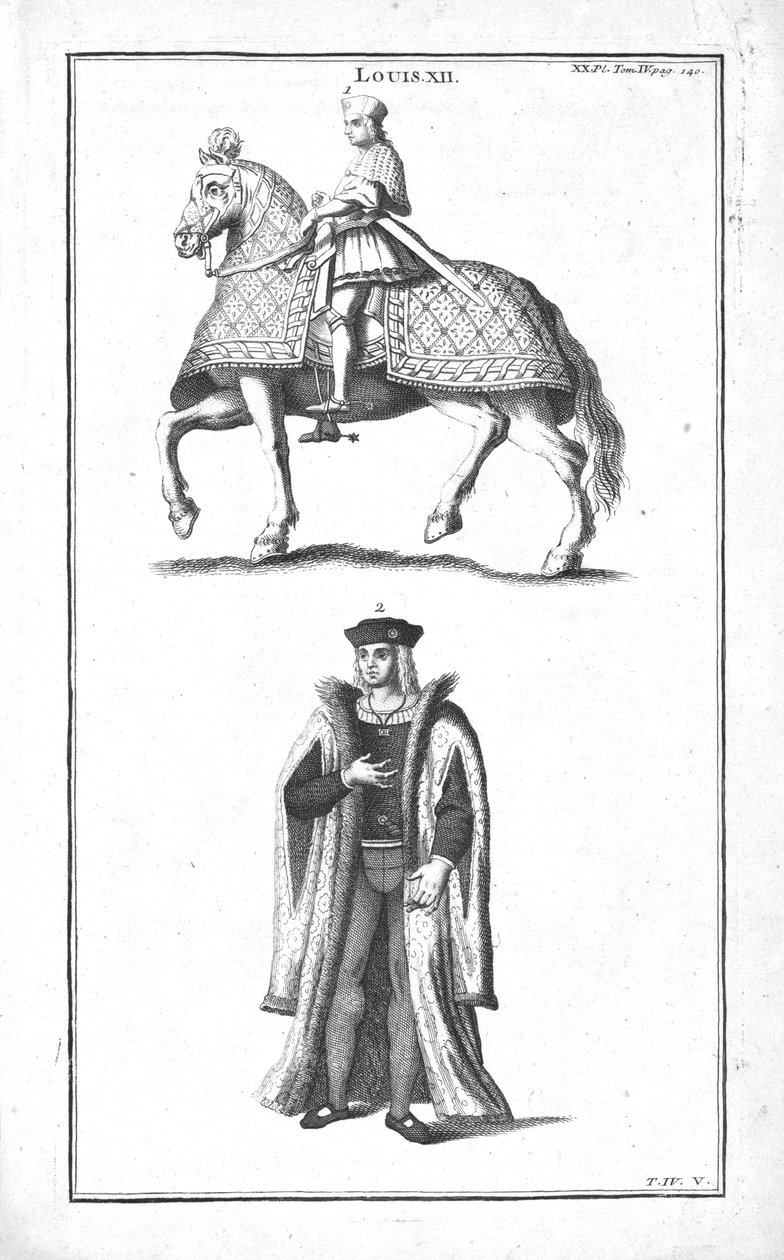 路易十二世国王（c1760）。 作者 不明