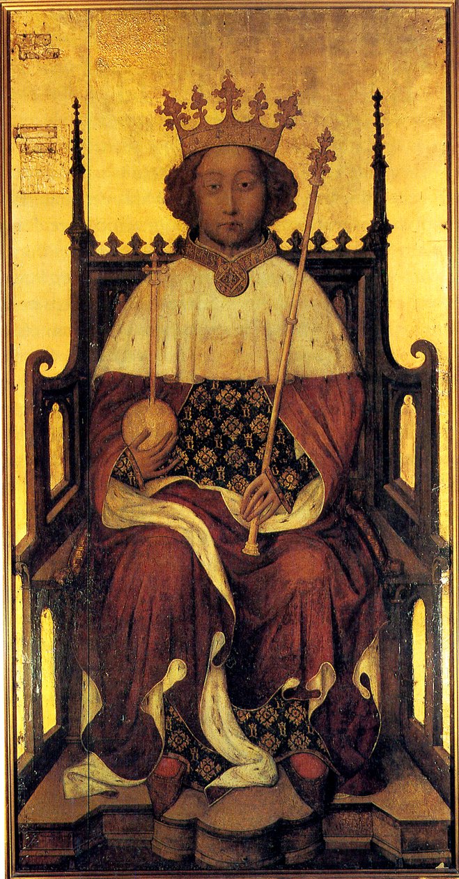 英国国王理查二世（Richard II），约1390年。 作者 不明