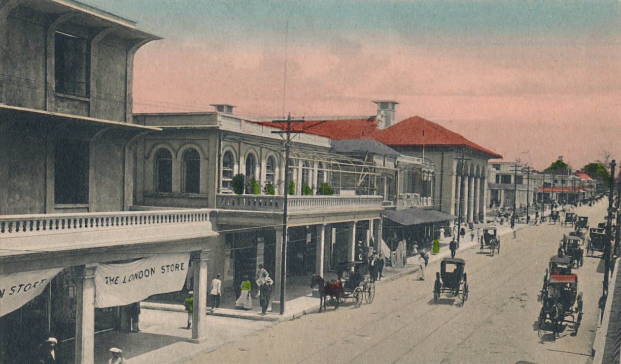 20世纪初，牙买加金斯敦（Kingston），北望国王街（King Street）。 作者 不明