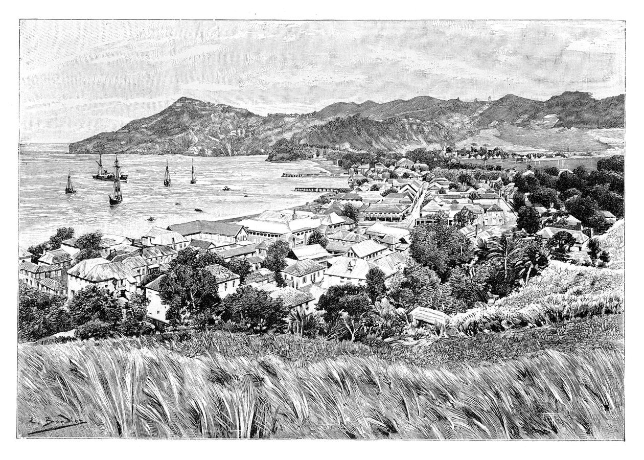 金斯顿（圣文森特岛），建于1890年 作者 不明