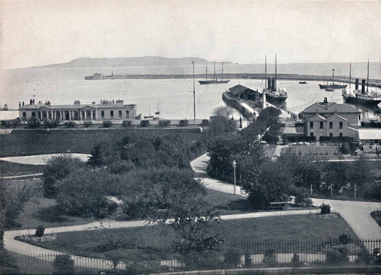 金斯敦（Kingstown）-海港全景，1895年 作者 不明