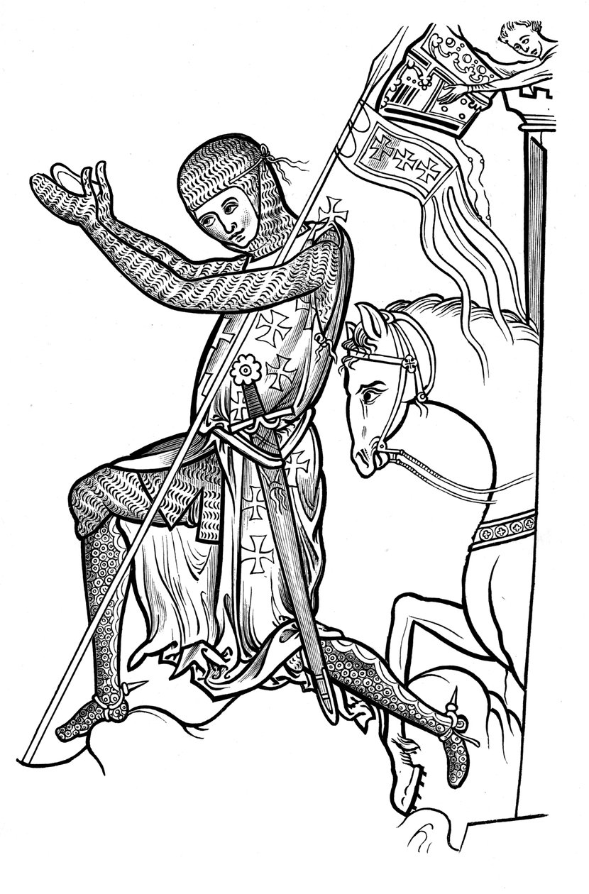 盔甲骑士，十三世纪末，1892年 作者 不明