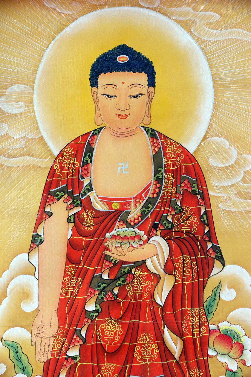 Kong Meng San Phor Kark See 寺。 释迦牟尼佛画，20160819，新加坡，新加坡 作者 不明