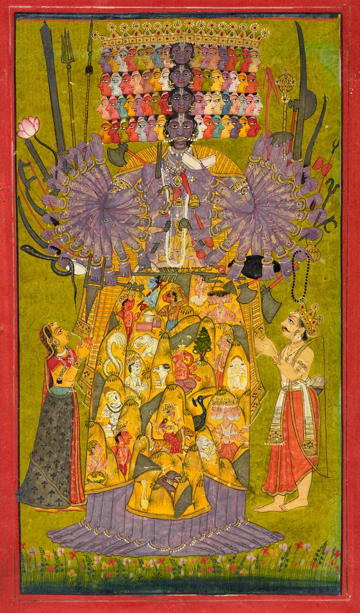 Krishna Vishvarupa，约1740年。 作者 不明