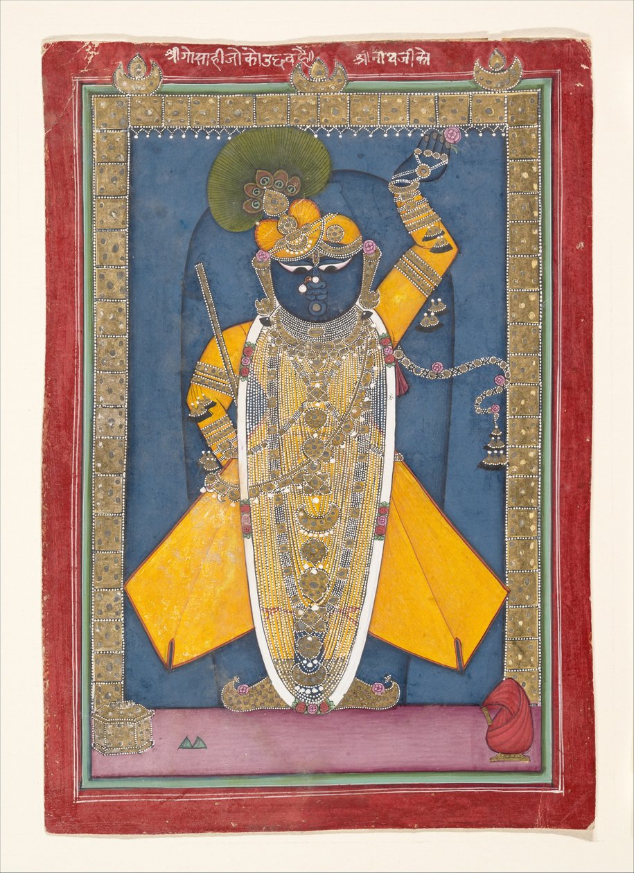 克里希纳（Shri Nathji）形式。 1840年。 作者 不明