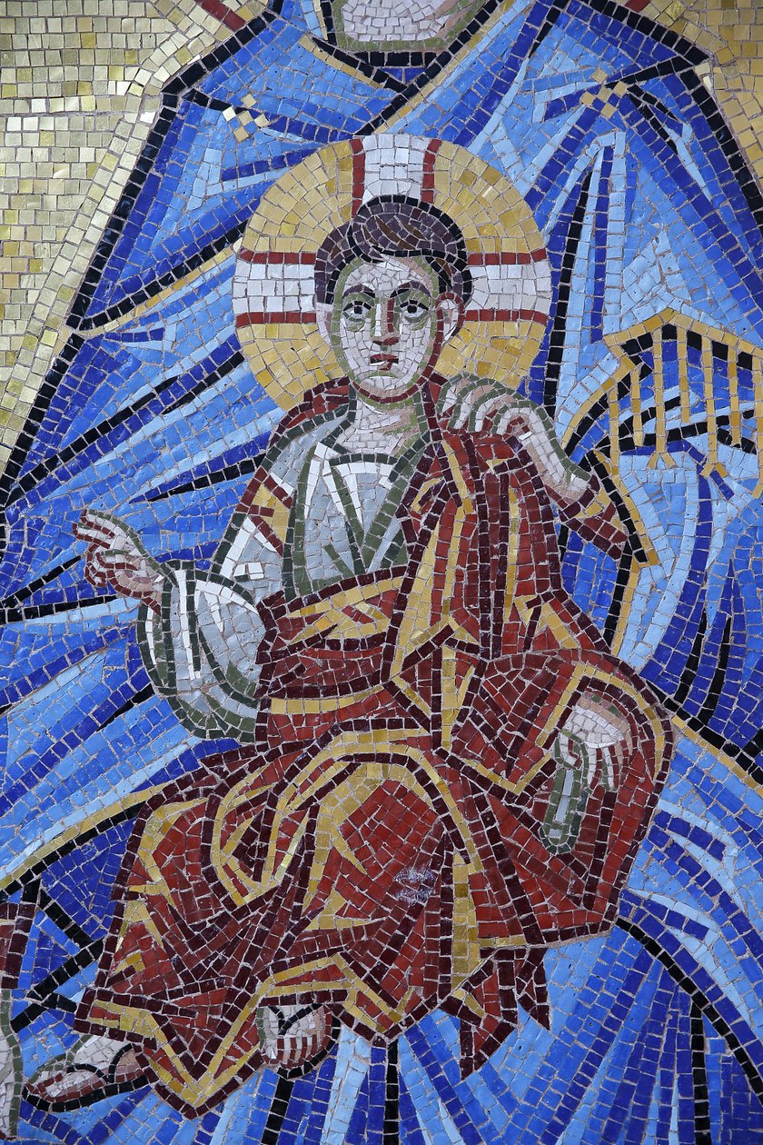 Kykkos monastery, Cyprus. Mosaic detail. Jesus as a child, 20150510, Pedoulas, Cyprus 作者 不明