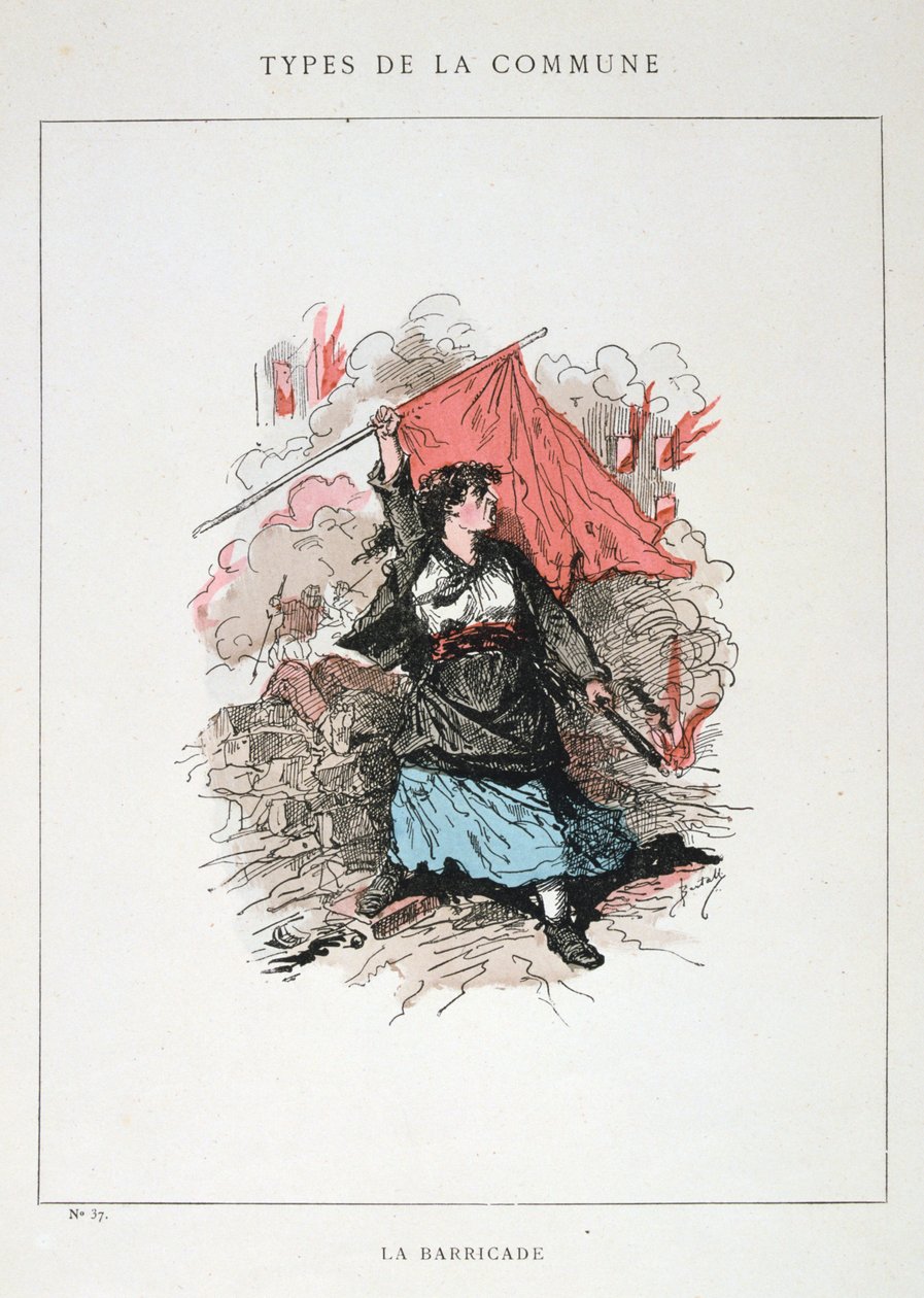 巴黎公社，La Barricade，1871年 作者 不明