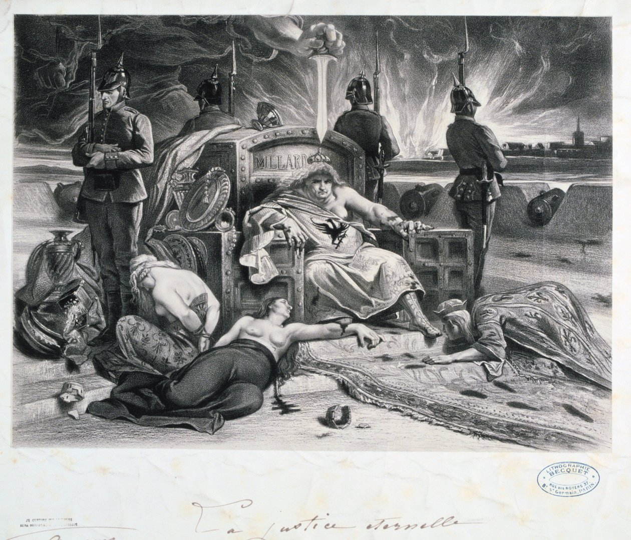 永恒的正义，法普战争，1870-1871年。 作者 不明
