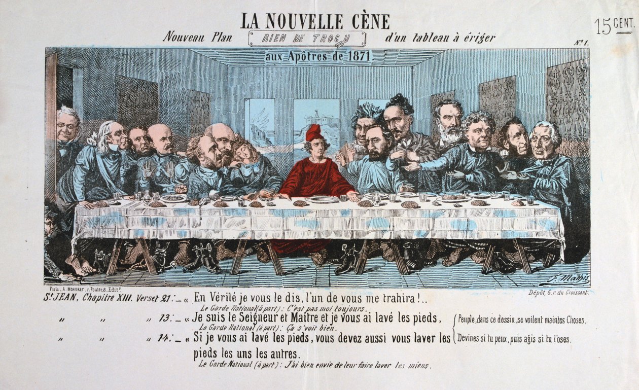 La Nouvelle Cene，巴黎公社，1871年 作者 不明