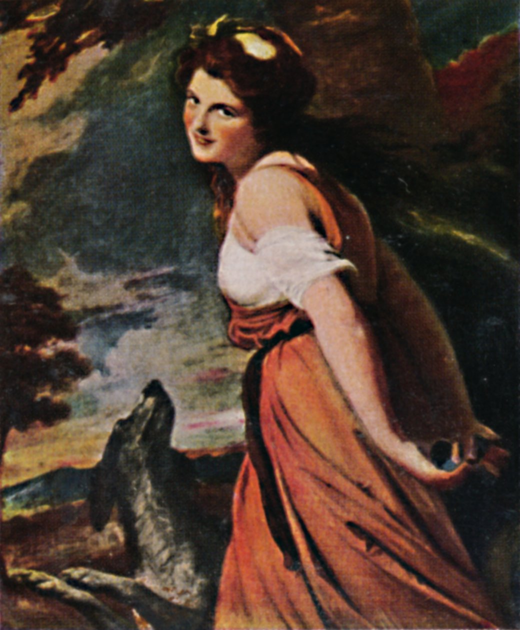 汉密尔顿夫人1761-1815。 -罗姆尼的绘画，1934年。 作者 不明