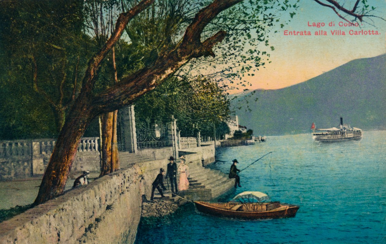科莫湖。卡洛塔别墅入口，c1888。 作者 不明