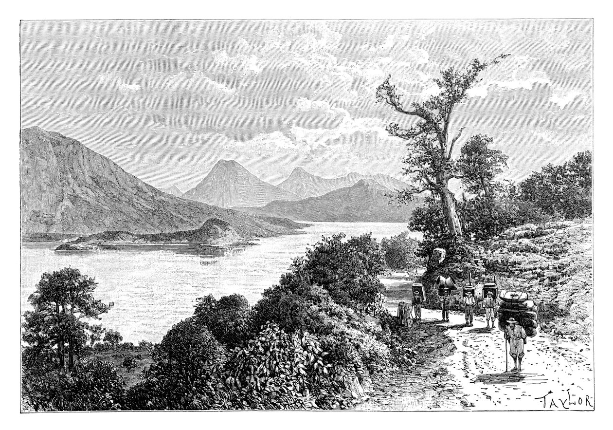 危地马拉阿蒂特兰湖，约建于1890年 作者 不明