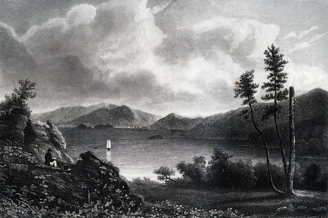 纽约，乔治湖，1855年 作者 不明