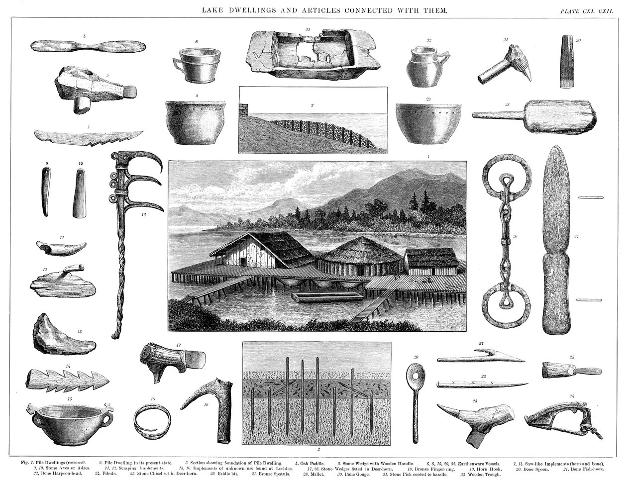 1888年瑞士苏黎世湖上的湖泊住宅及相关文物 作者 不明