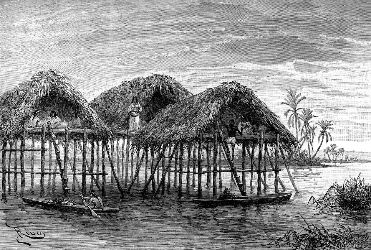 委内瑞拉马拉开波附近的圣罗莎湖住宅，1895年 作者 不明