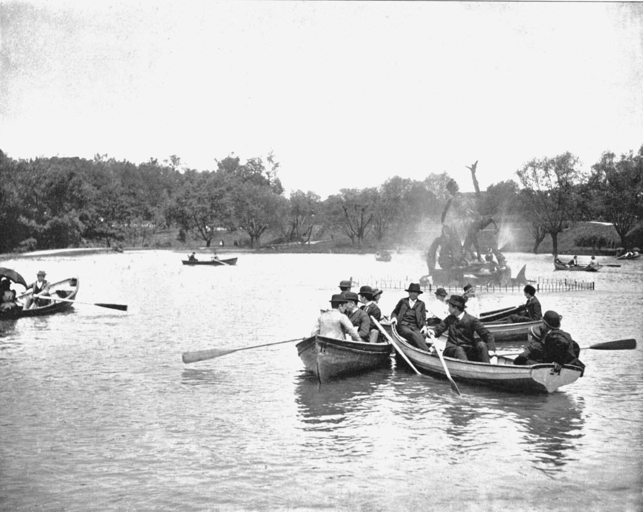 湖在韦德公园，克利夫兰，俄亥俄，美国，c1900。 作者 不明
