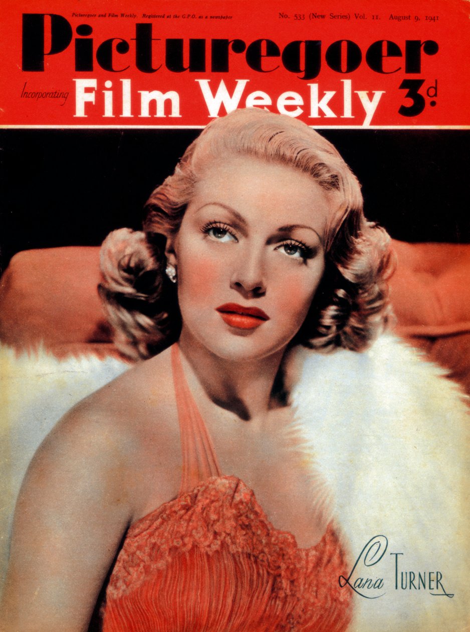 拉娜·特纳（Lana Turner）1921-1995，美国女演员，1941年 作者 不明