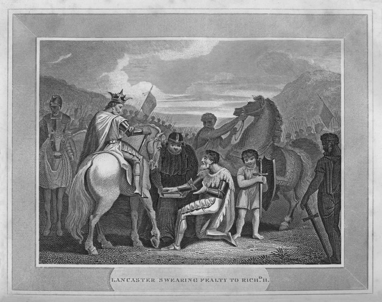 兰开斯特向理查德二世宣誓效忠，1838年 作者 不明