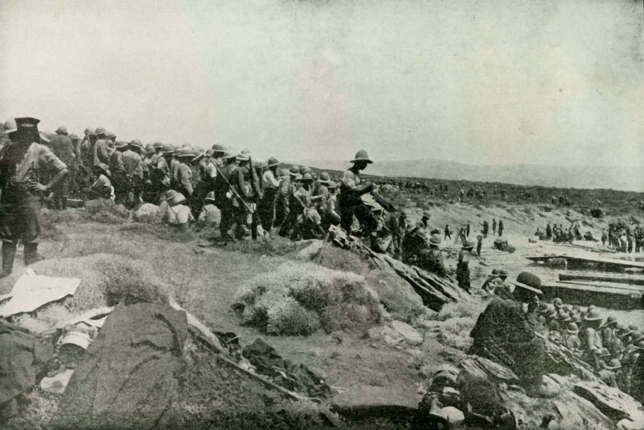 1919年在Suvla湾降落的部队。 作者 不明