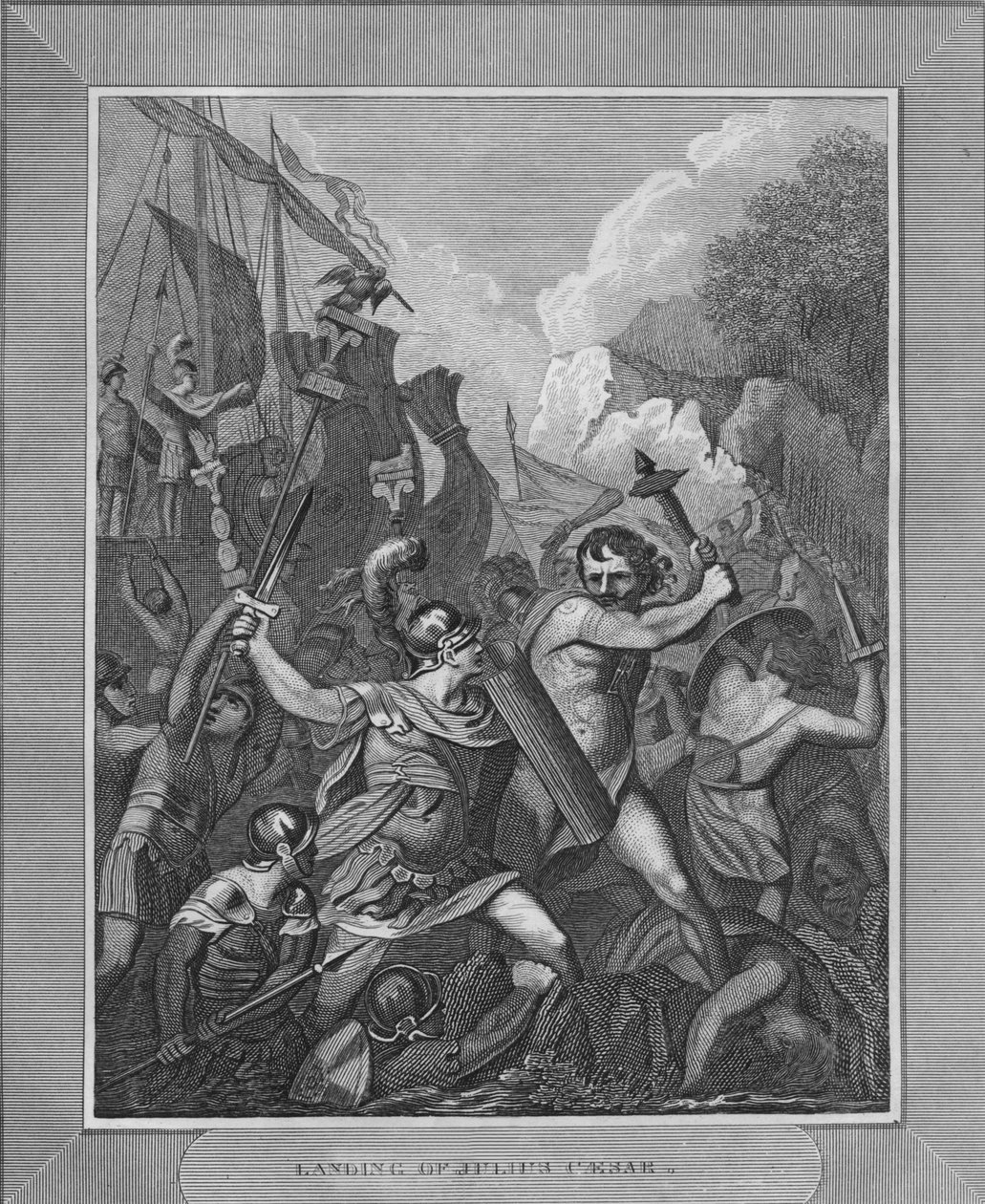 朱利叶斯·凯撒降落，1838年 作者 不明