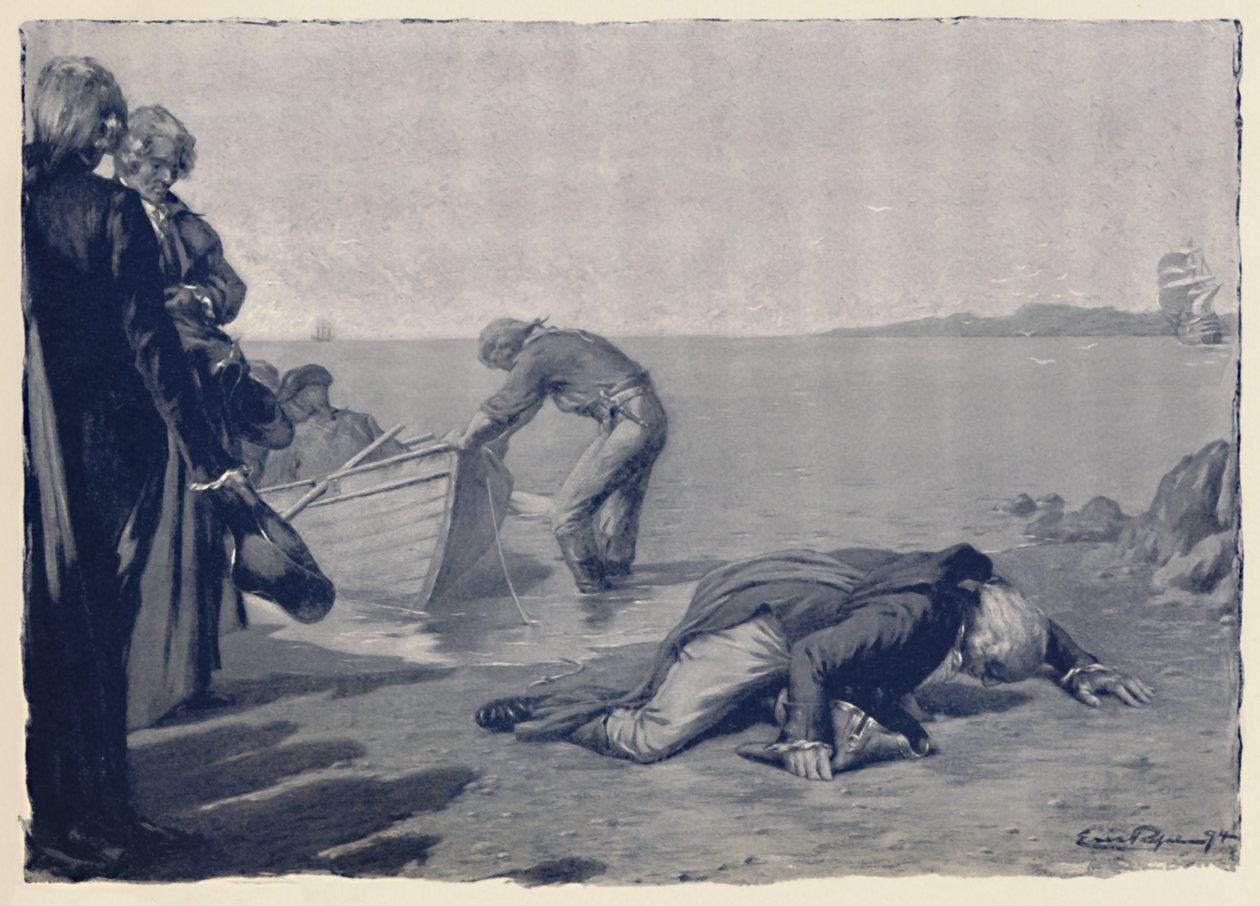 1896年末，宝丽在科西嘉岛土地上的降落，1896年 作者 不明