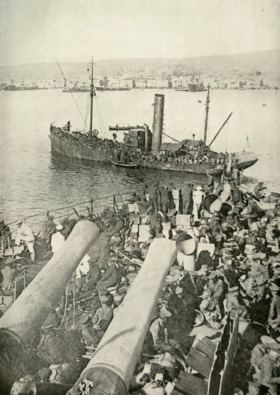 1919年，英国军队在萨洛尼卡登陆。 作者 不明