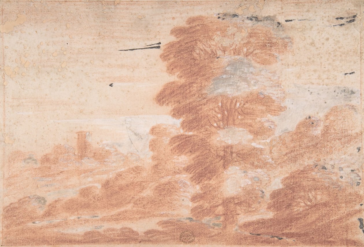 景观，17世纪。 作者 不明