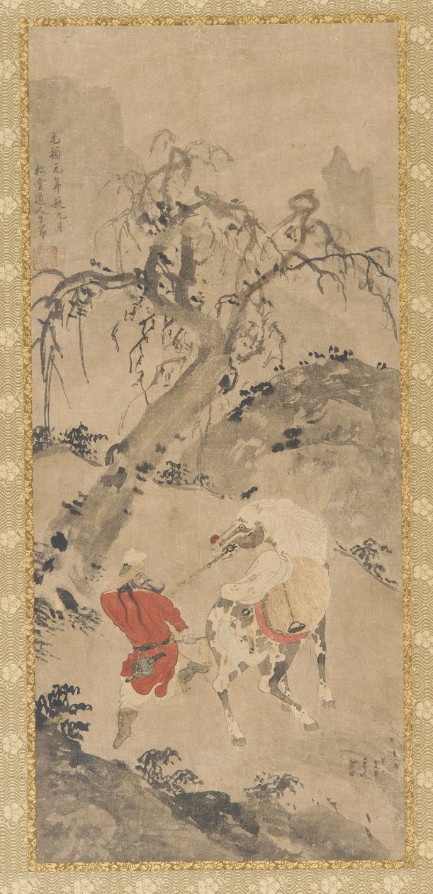 景观：斑驳的马和骑手，16世纪。 作者 不明