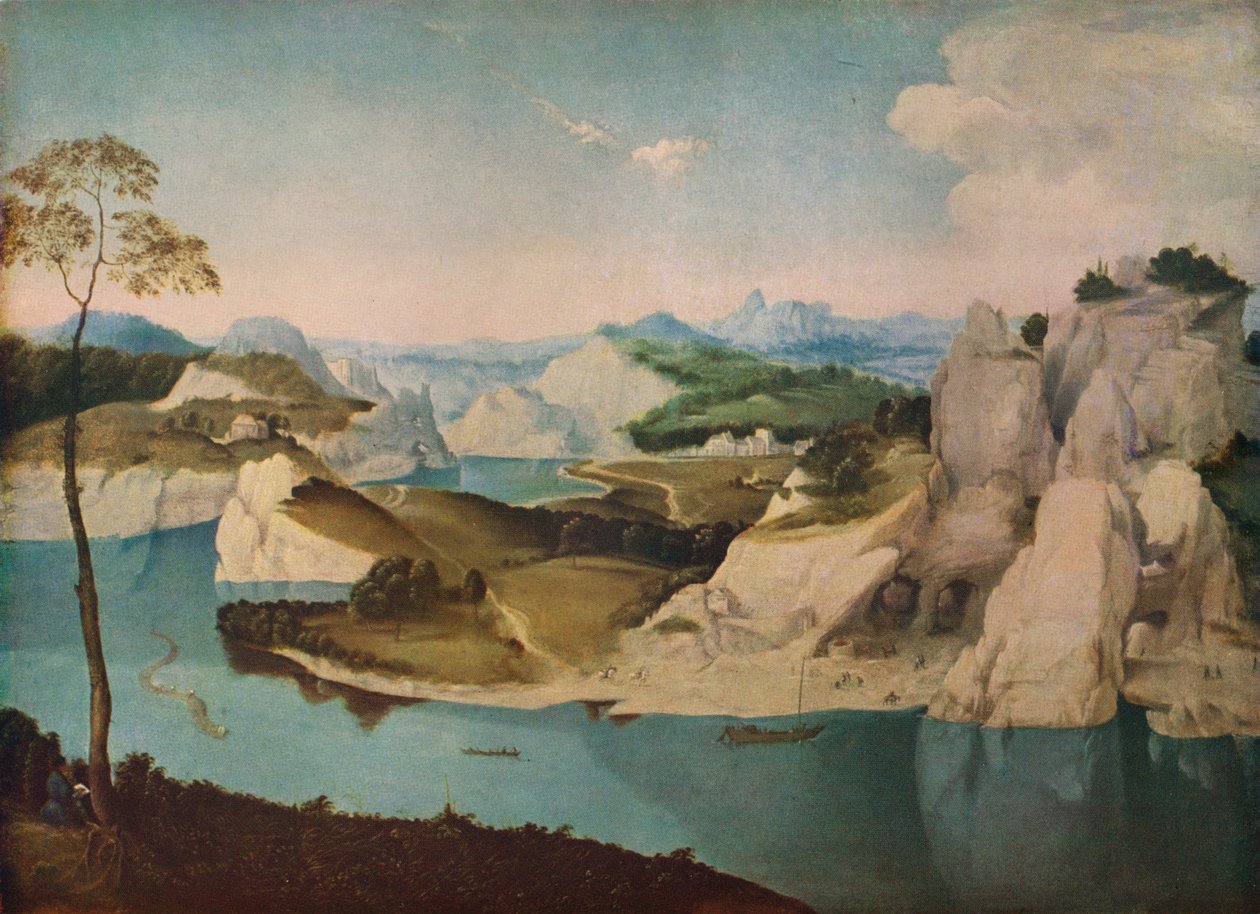 景观：山间河流，c1600 作者 不明