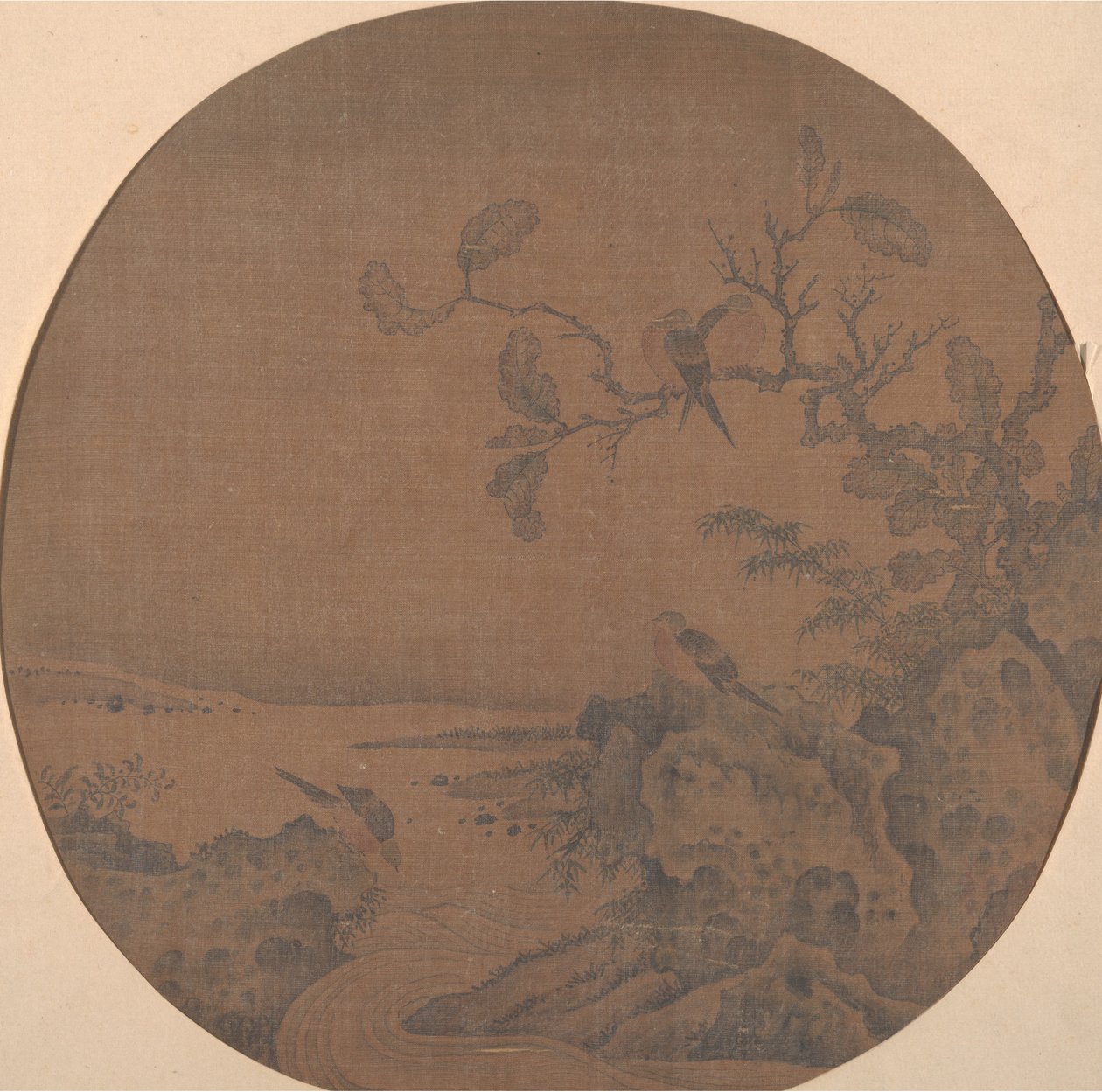 有鸟的风景。 作者 不明