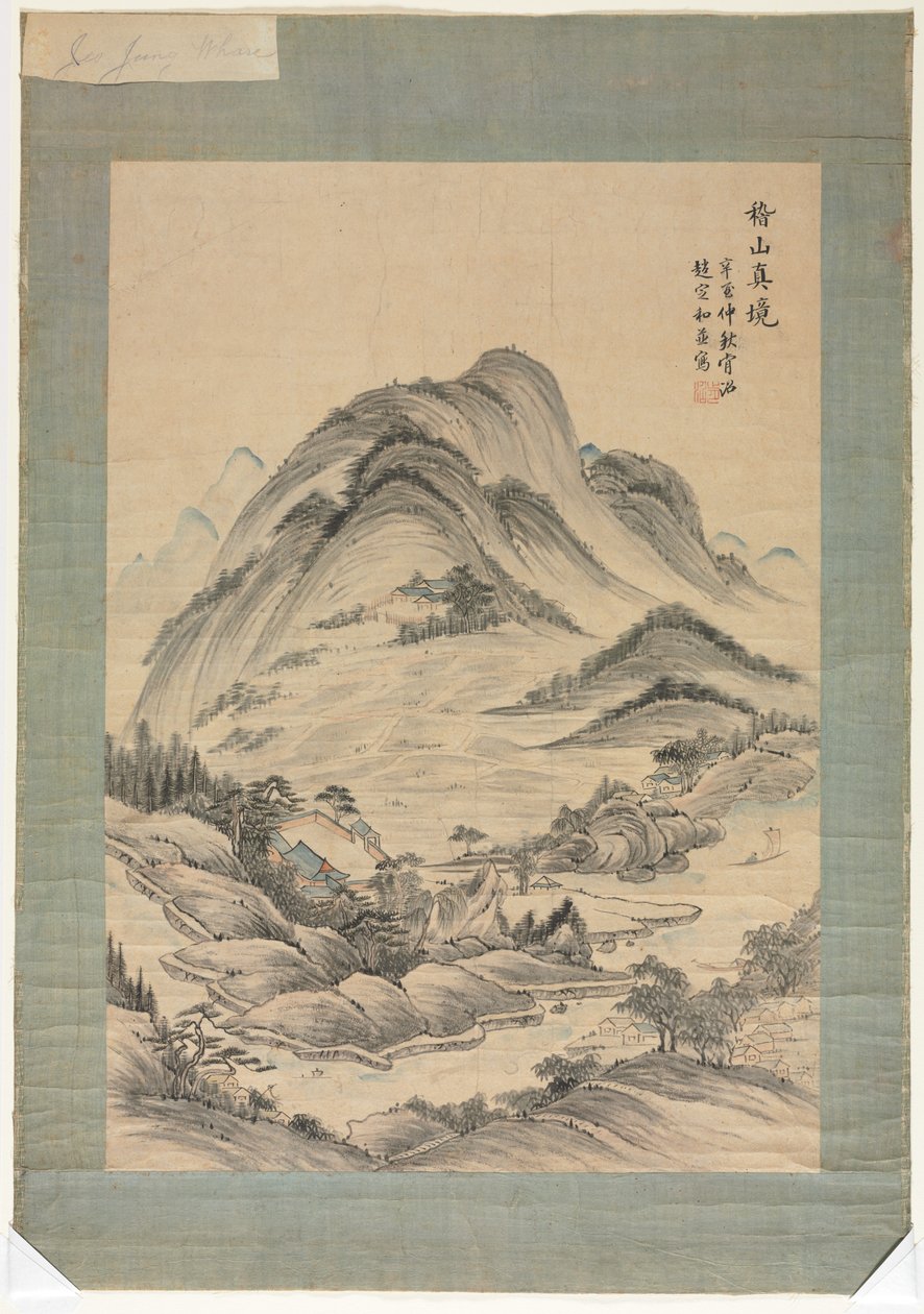 1392-1910年，溪流和山脉景观。 作者 不明