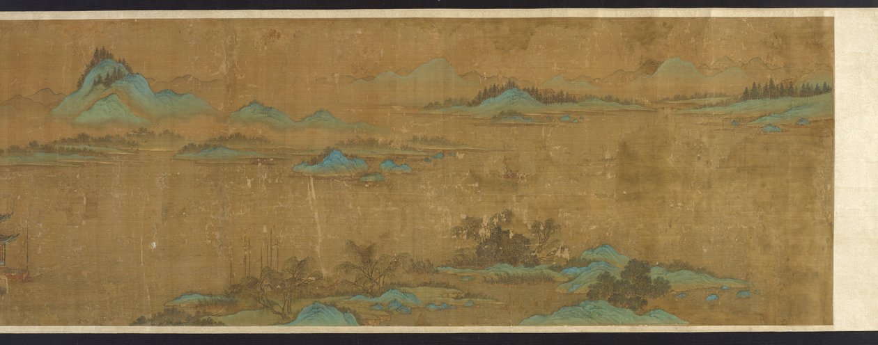 有宫殿的风景，明朝，16-17世纪。 作者 不明