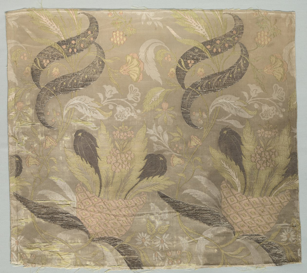 大型花卉图案，1830-1899年。 作者 不明
