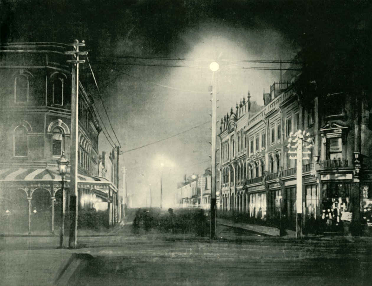 朗塞斯顿之夜布里斯班街，1901年。 作者 不明