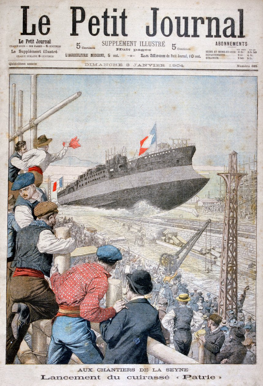 1903年12月在土伦发射法国战舰Patrie 作者 不明