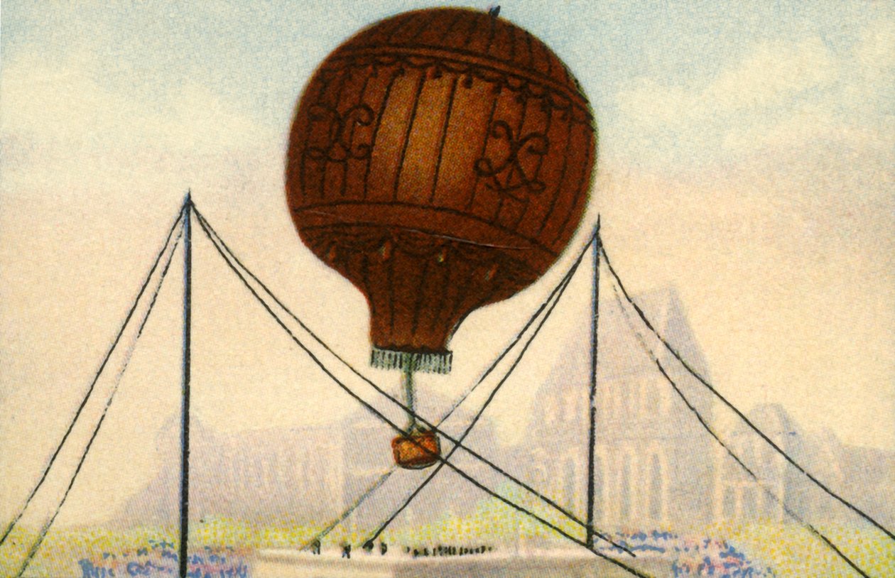 1932年1783年6月，“蒙哥菲尔兄弟”气球升空。 作者 不明