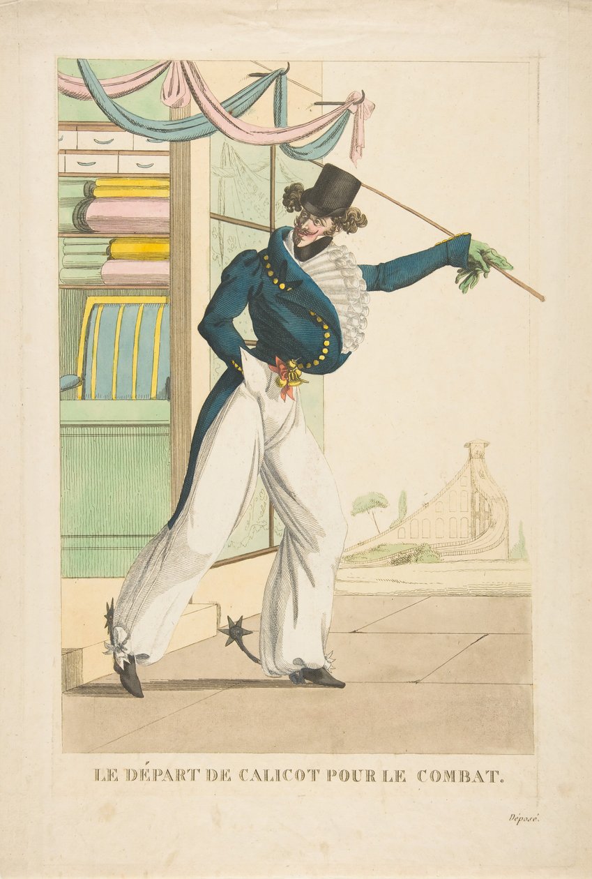 印花布出发战斗时间，1817-18。 作者 不明