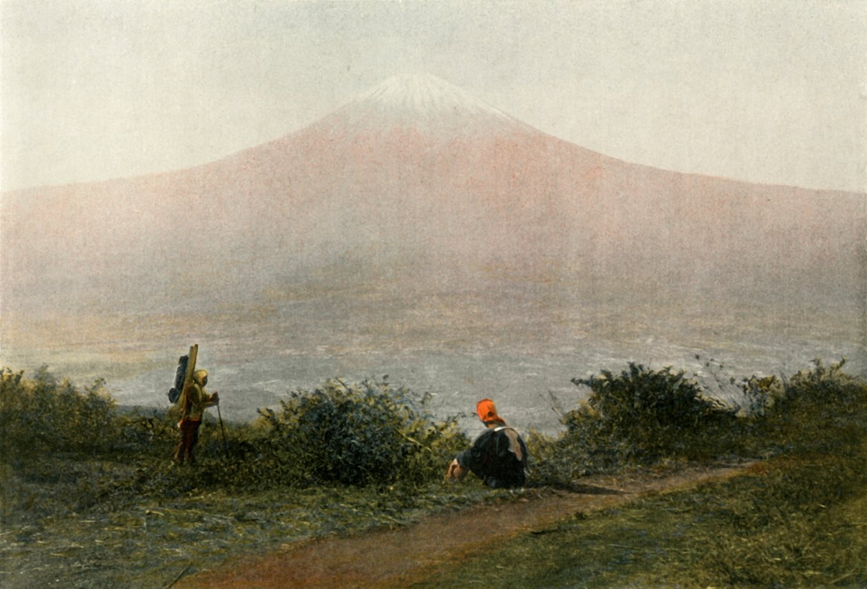 伏见山，日本Voican，富士山，日本火山，1900年。 作者 不明