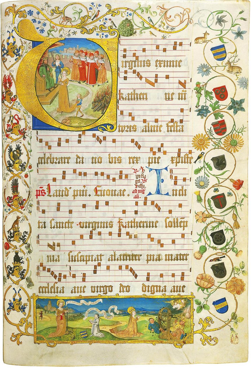 摘自《对歌》的叶，饰演Elisabeth von Gemmingen，c。 1504 作者 不明