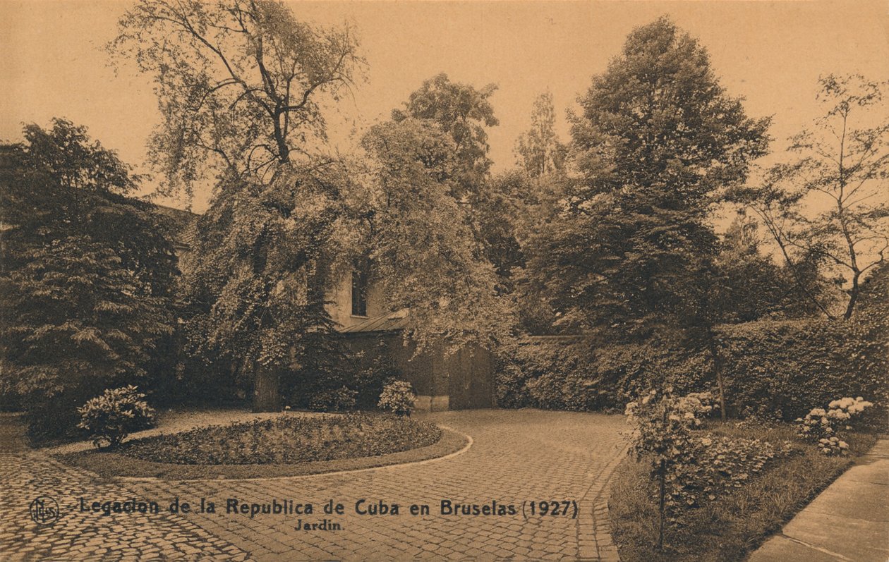 1927年在布鲁塞尔举行的古巴共和国公使馆-Jardin，c1927年 作者 不明