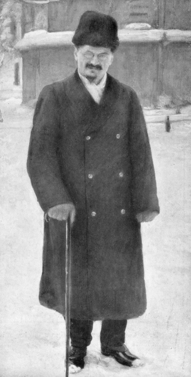 莱昂·托洛茨基（Leon Trotsky），1918年1月7日在布列斯特-立托夫斯克（Brest-Litovsk），1929年 作者 不明