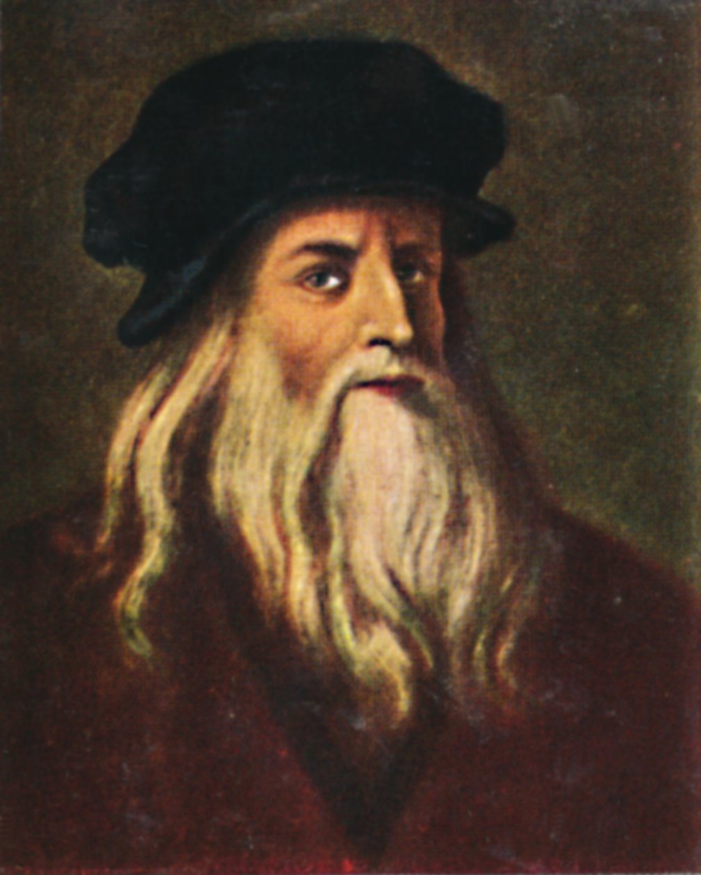 达芬奇（Leonardo da Vinci）1452-1519。 -自画像，1934年。 作者 不明