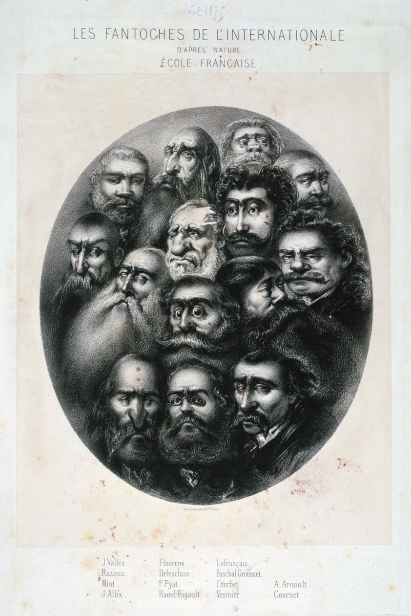 Les Fantoches de L Internationale，共产主义漫画。法国19C 作者 不明