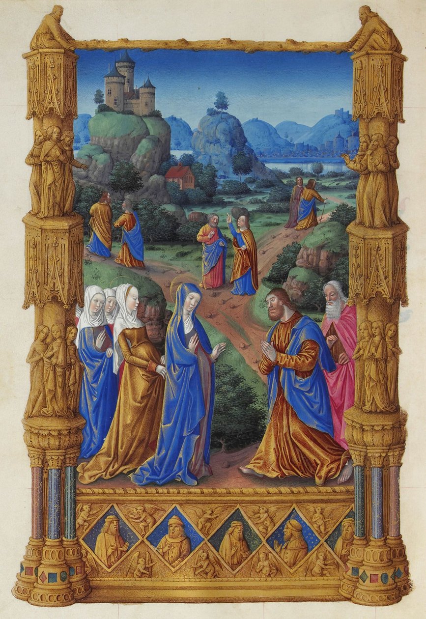 Les Très Riches Heures du duc de Berry, Folio 122v - 使徒去传教的故事 作者 不明