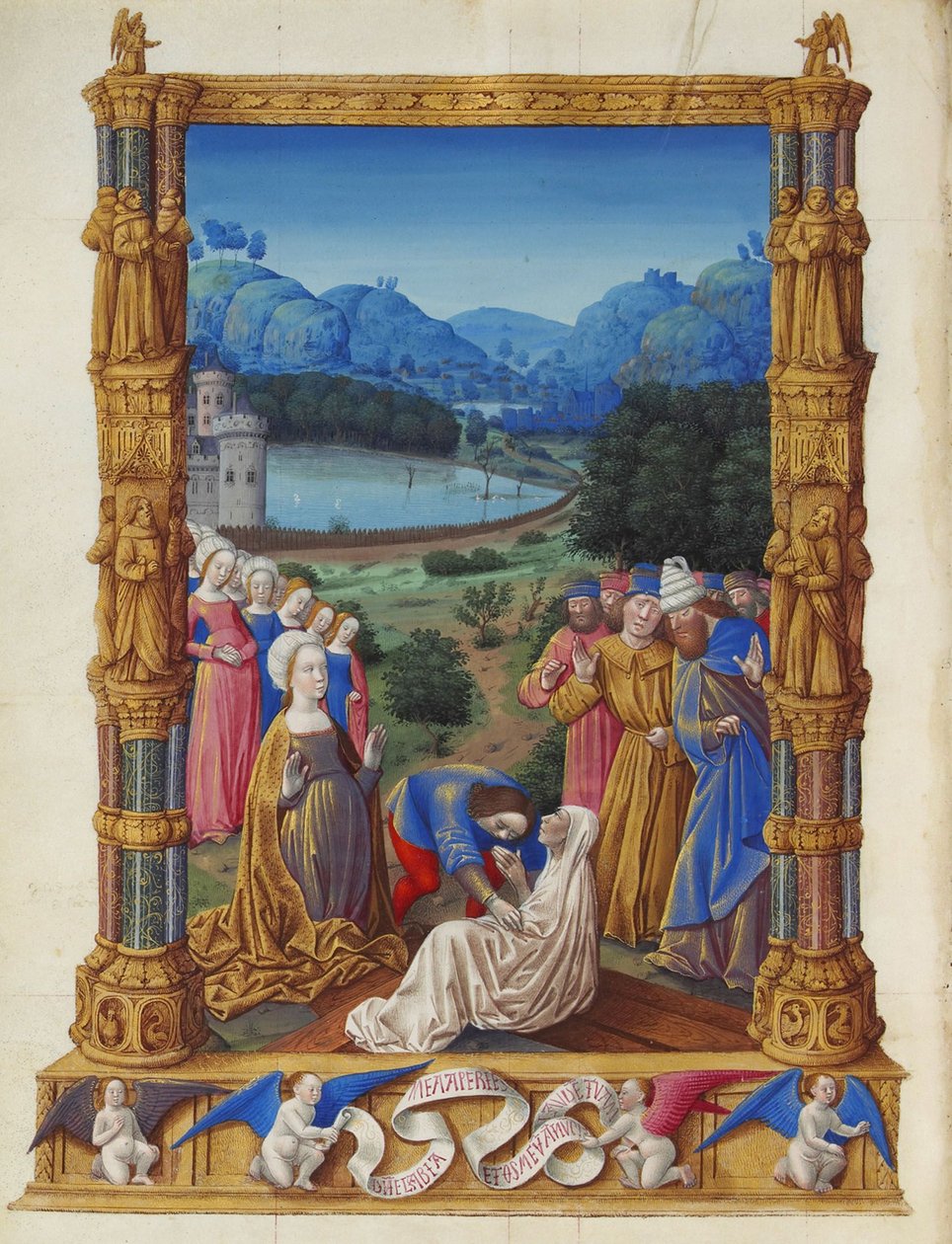Les Très Riches Heures du Duc de Berry, Folio 133v - The Revealing of True Cross 作者 不明