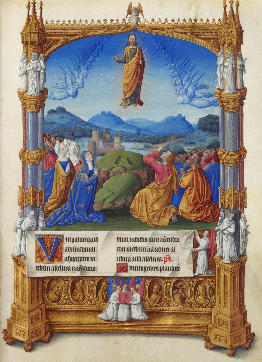 Les Très Riches Heures du Duc de Berry, Folio 184r - The Ascension 作者 不明