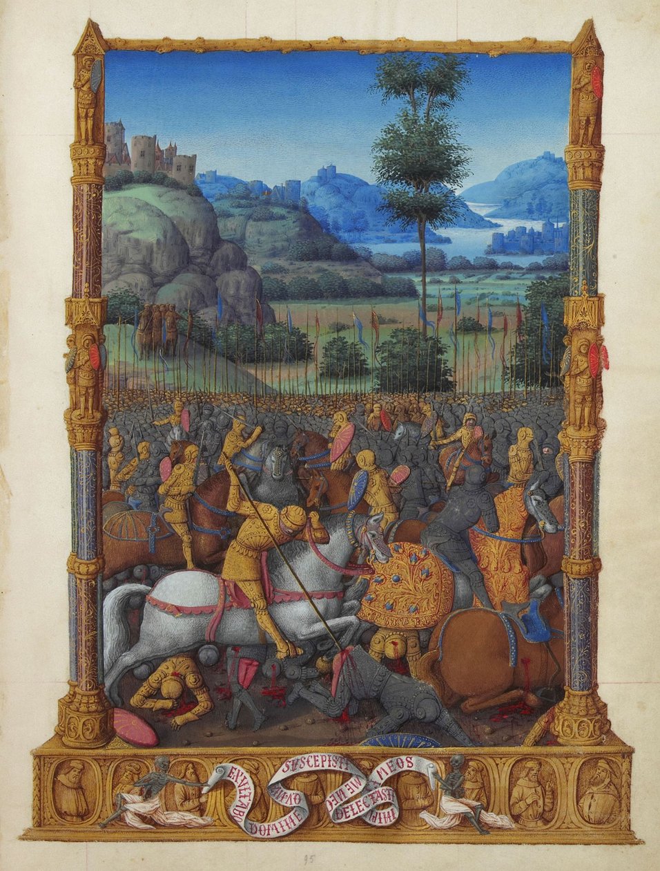 Les Très Riches Heures du Duc de Berry, Folio 95r - 大卫的胜利 作者 不明