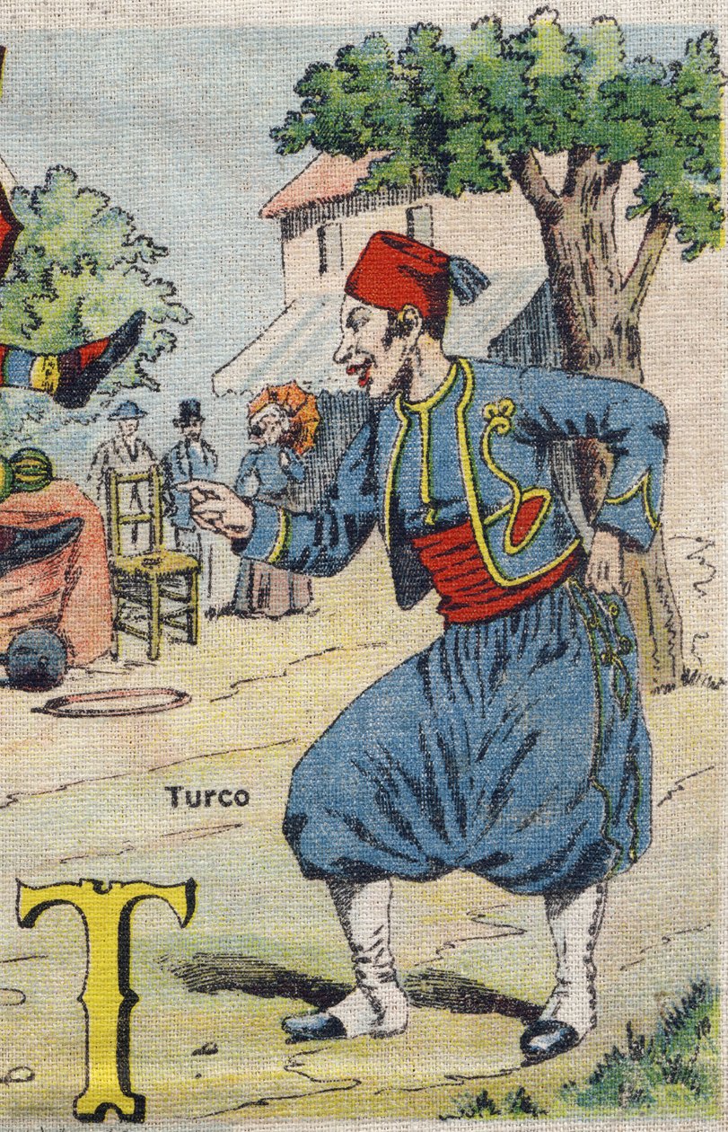 Letter T: Turco . Drolatic album . Series number 4 in Albums-chromo on canvas. Chromolithographs on tissue. Imaging Marcel Vagne, Jarville-Nancy, early 20th century. Dim: 25x17,5cm 作者 不明