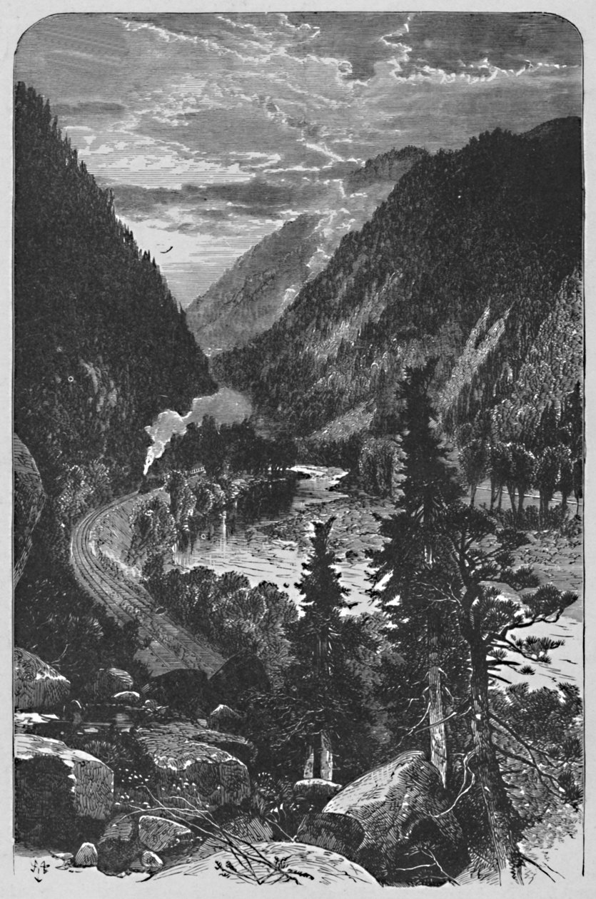 朱尼娅塔上的Lewistown Narrows，1883年 作者 不明